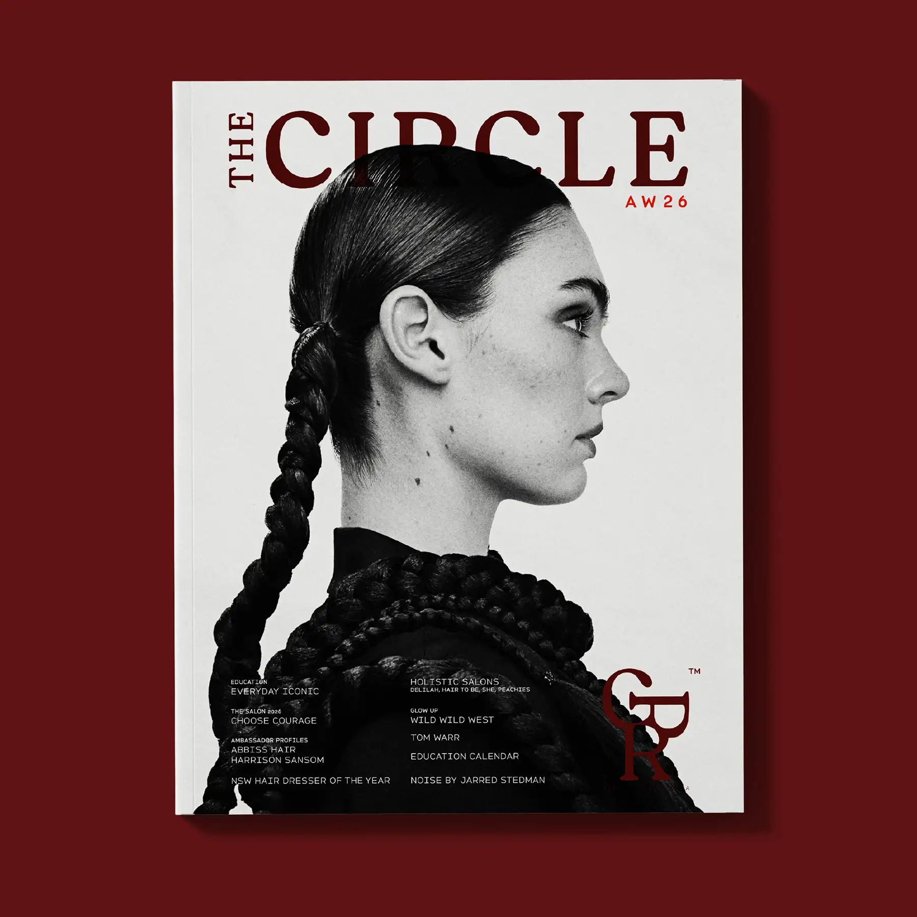 Cover of The Circle, CPR Hair's salon education magazine, with a braided editorial portrait