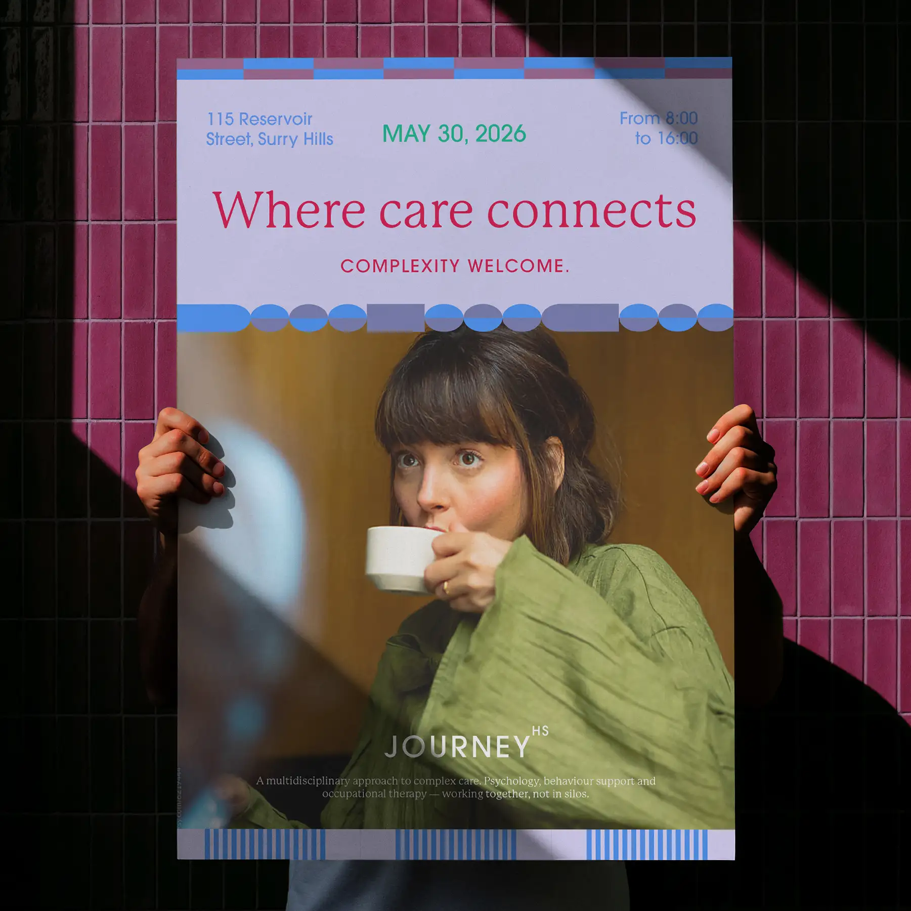 Journey HS event poster reading 'Where care connects — complexity welcome'