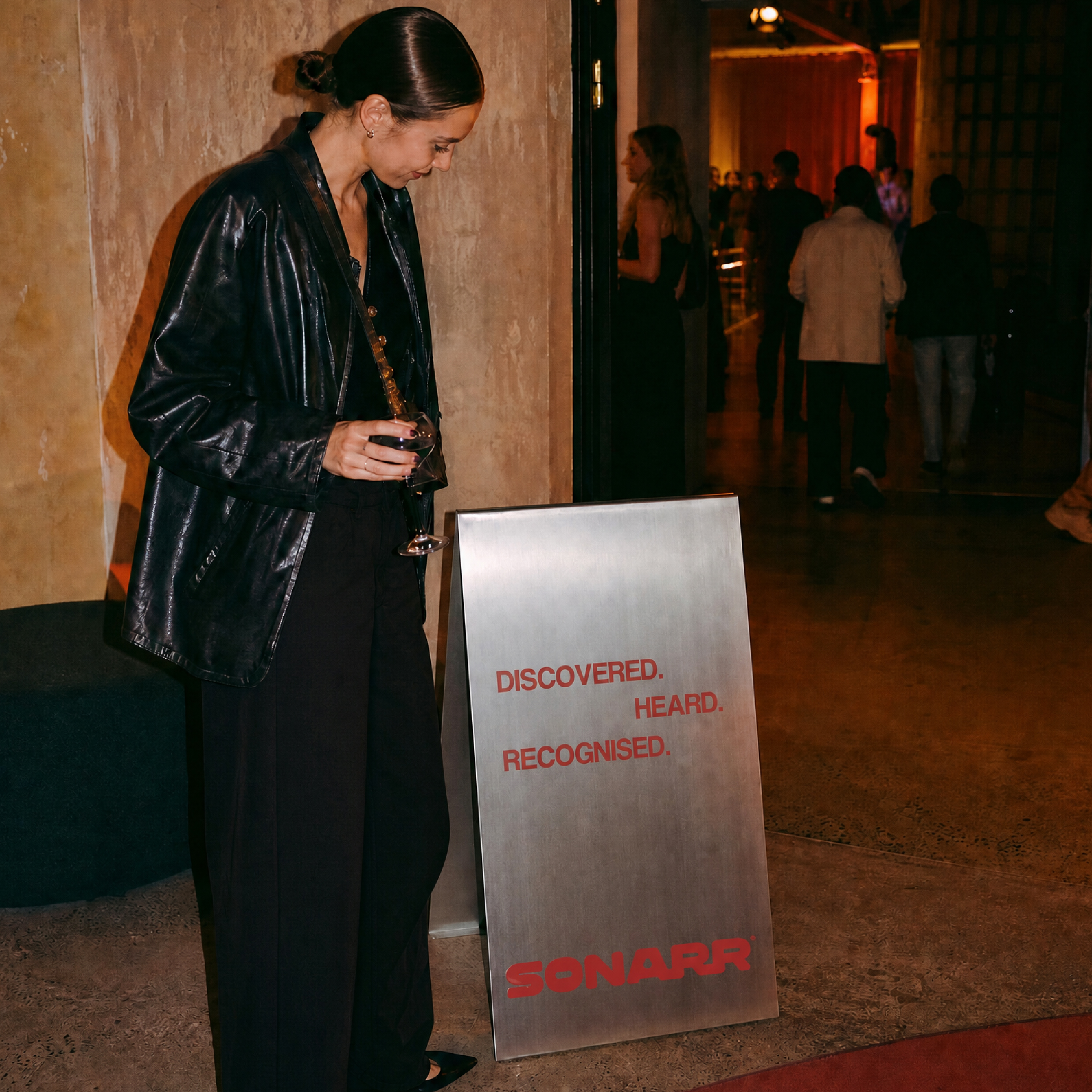 Sonarr awards signage in a venue foyer